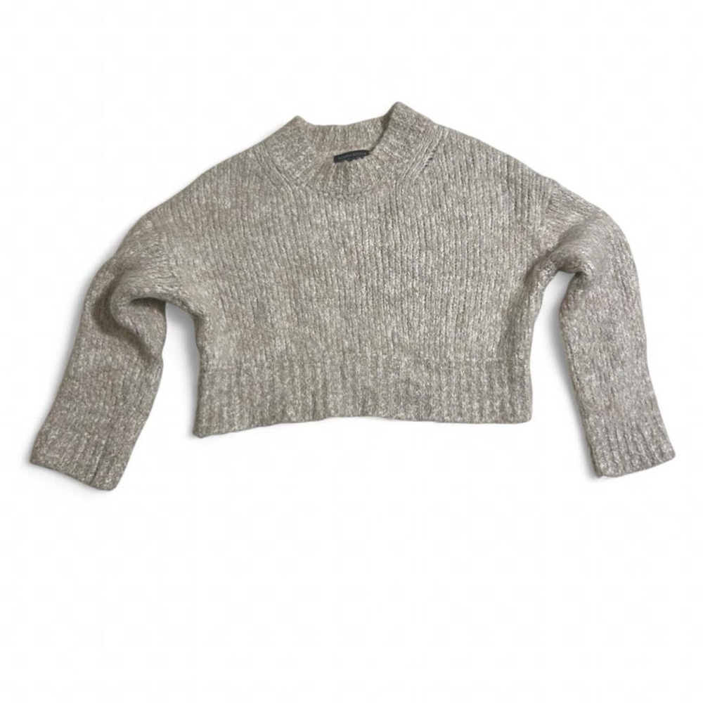 Banana Republic Italian Yarn Boucle Sweater Cropped Petite S Alpaca Blend